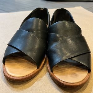 Loeffler Randall black slip on sandals 7 1/2 B